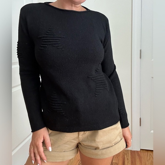 Philosophy Star Pattern Long Sleeve Pullover Sweater - Picture 3 of 8